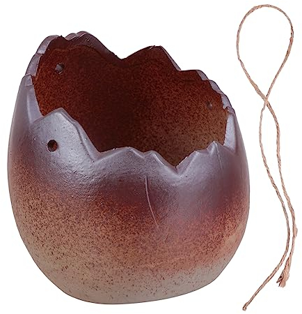 Sosoport Eierschalen-blumentopf Mini-töpfe Schreibtischaufsatz Mini-sukkulenten Eier Dekorieren Pflanzendekor Runde Vase Mini-Pflanze Blumendekor Dreidimensional Keramik Sukkulente Pflanzen