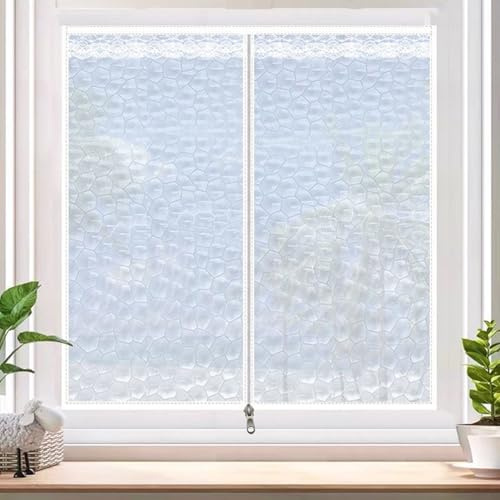 tow000ack Kit D'isolation de Fenêtre,Rideau Thermique Anti Froid D'hiver,avec Fermeture éclair Film Plastique Isolant Couverture Coupe-Vent pour Fenêtre,Largeur x Hauteur (110cm x 180cm)