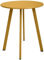 Fokebel Outdoor Beistelltisch, Wetterbeständiger Patio Kleiner Beistelltisch Outdoor Indoor Runder Metall Stahl Kleiner, Wasserfester Endtisch für Garten Balkon Hof (Gelb)