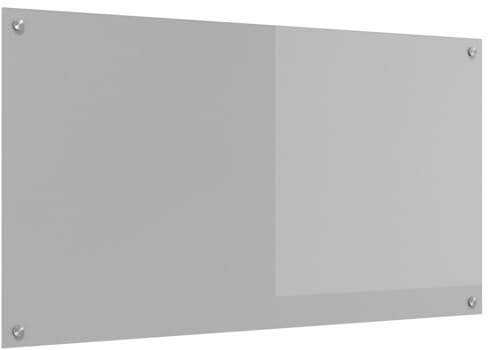 vidaXL Küchenrückwand Hellgrau 110x60x0,6 cm Hartglas