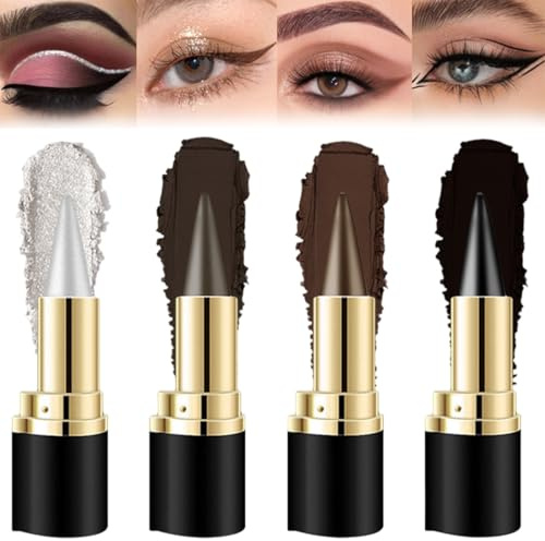 YOFDAL 4 Pezzi Eyeliner Matte Quick-Dry, Penna Impermeabile, Opaca Rapida Asciugatura, Cosmetico Duratura Trucco Non Macchia