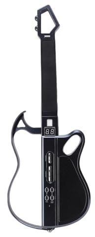 Naroote Chitarra Elettrica per Bambini, Chitarra Elettrica Senza Corde, Strumento Musicale Giocattolo Ricaricabile con Luci a LED, Giocattoli Musicali per Ragazzi e Ragazze Sopra i 3 (BLACK)
