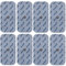 8 TENS EMS Elektroden 10x5 cm - kompatibel mit TENS EMS Geräten von Sanitas (wie SEM 40,41) & Beurer (wie EM 40,41) Druckknopf | Wiederverwendbare Klebeelektroden-Pads | Zert. Medizinprodukt von axion