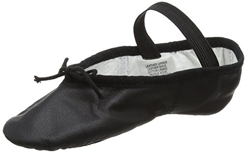 (S0209) Bloch Arise Leder Ballettschuh Schwarz EU 40 B UK Ad 7 B