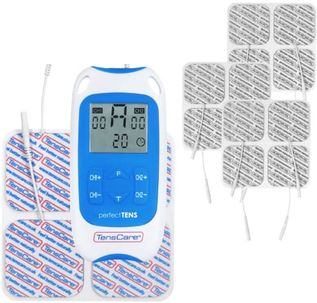 TensCare Perfect TENS + 16 Electrodos para Alivio del Dolor