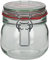 4 x 634 ml Drahtbügelglas/Spannbügelglas rund - inkl. Deckel, Gummidichtung und Spannbügel - Einkochglas - Einweckglas - Einmachglas - Bügelglas - Haushaltsglas - Allzweckglas - Aufbewahrungsglas