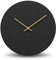 Cander Berlin MNU 2630 S Wanduhr MDF lautlos ohne Tickgeräusche 30 cm analog Wohnzimmer modern Vintage schwarz Holzzeiger
