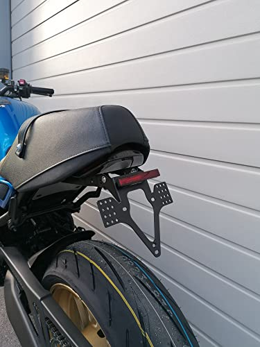 kurzer Kennzeichenhalter für Yamaha XSR900 ab 2022 EVO Set Kennzeichenträger Heckumbau xsr 900 3Zylinder XSR-900 Tail Tidy GroFaTec für Yamaha Blinker und Mini Blinker