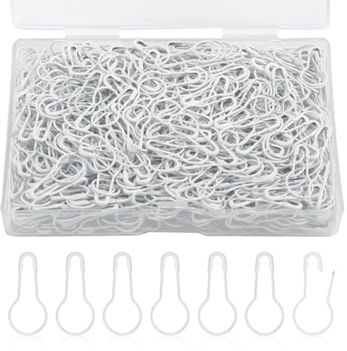 500pcs 22x10mm Epingle Securite, Mini Épingles à Nourrice Sécurité en Métal Epingle Securite Safety Pins en Forme de Garde pour Vêtements Artisanat Courtepointe Couture Breloques (Blanc)
