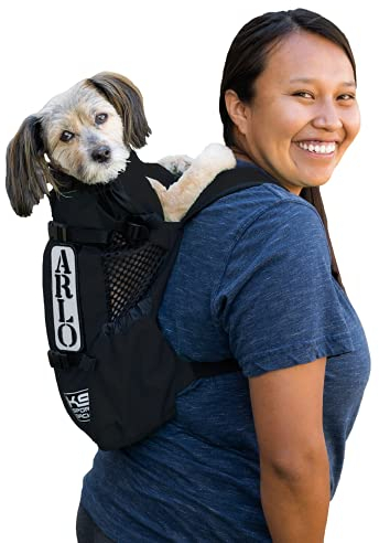 K9 Sport Sack Air 2 - Large, Jet Black - Ideal for Dogs with 20-22” Back Length - Durable, Breathable Backpack-Style Carrier - Perfect for Walks, Short Hikes & Public Transportation