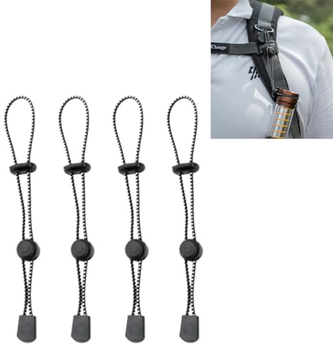 Fc'Noqgn 4 Pieces Backpack Walking Stick Holder Trekking Hiking Pole Attachment Cord Rope