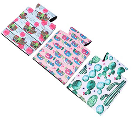 FUNOMOCYA 3piezas Funda Neopreno Para Lata Cerveza Estampado Verano Aislante Para Coche Oficina Hogar Camping
