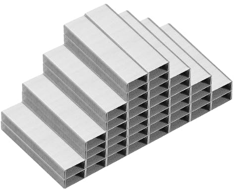 PATIKIL 26/6 Agrafes Standard, 10 Paquets 10000pcs 1/4 Longueur de Jambe Agrafes à Pointe Plate sans Blocage pour Agrafeuse de Bureau Fournitures de Bureau à Domicile, Tonalité Argent