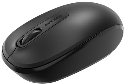Incase Kabellose Mobile Maus 1850 - entworfen von Microsoft - kompakt, bequem, Rechts- / Linkshänder, 6 Monate Akkulaufzeit, Nano-Transceiver, funktioniert mit Mac/Windows 8/10/11 - Schwarz