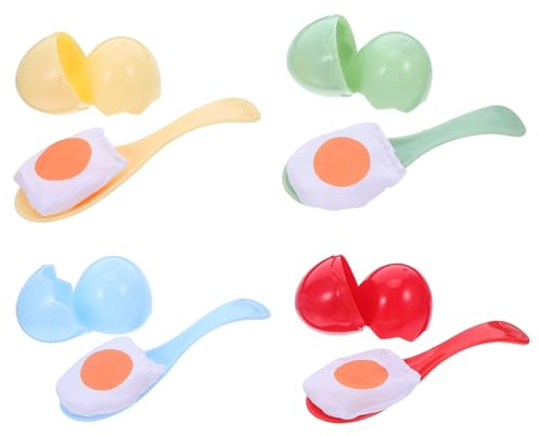 BESPORTBLE Egg and Spoon Race Kit Fun Balance and Coordination Outdoor Boy Girl Games Matching Egg Toy for Coordination Training Toys for Toddlers Family Games