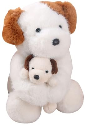 Générique Giocattolo di peluche cane | di 30 cm – e giocattolo cane che tiene un cucciolo | per adulti ragazze fidanzata San Compleanno Divano Camera