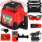 VEVOR Nivel Láser Auto-nivelante Rojo, 250 m Máximo Rango Nivel de Láser Rojo, IP54 Láser Rotatorio Impermeable Temperatura de -20 °C - 45 °C para Construcción, 161 x 161 x 184 mm