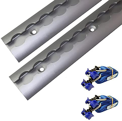 NTG Alu Airlineschienen halbrunde Form, m. Bohrungen, 1000mm - TÜV Zertifiziert - Zurrleiste - Zurrschiene -Sparsetauswahl- Ladungssicherung | LKWs, Wohnmobile, Transporter u. Anhänger | eloxiert