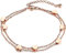 Kaguyo heart link charm bracelets for women, rose gold Stainless Steel Heart Double layer Chain Infinity Bracelet for women girls, friendship birthday jewellery gifts (rose gold)