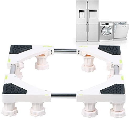 Alvinlite Universal Appliance Wheels Adjustable Washing Machine Base Fridge Stand Multi-functional Movable Base with 12 Strong Feet for Washing Machine, Dryer, Refrigerator, Cookers