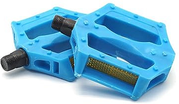 TAHUAON 1 Pair Resin Kid's Bike Pedal 9/16 with Reflectors Blue