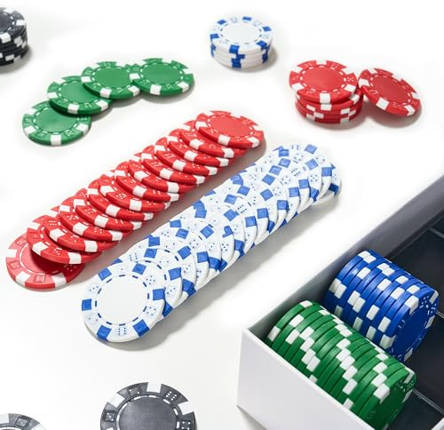 Boyzhood pokerchip, pokerset med aluminium resväska, 11,5 gram pokerchips set för Texas Holdem Blackjack 100 delar