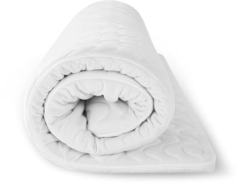 EGO HOME Topper para colchones de 90 x 190 cm, 7 cm de Altura, Grado de dureza H2 con 7 Zonas en Espiral, núcleo de Espuma fría, Certificado Öko-Tex, 90 x 190 cm para Cama con somier, sofá Cama