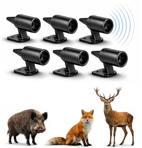 GAEVAZ® Ahuyentador de Jabalíes Coche y Moto – Silbato Adhesivo sin Baterías para Ahuyentar Animales en Carretera – Fácil Instalación (Pack de 6)