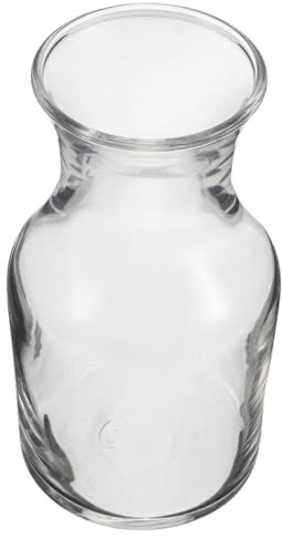 TOBBOMEY Caraffa Vetro Trasparente per Vino Bianco e Liquori Mini Decanter con Bocca Piatta Facile da Pulire Brocca Singola per Servizio Elegante Casa e Ristorante