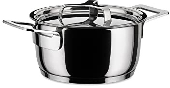 Alessi Pots&Pans Casserole, Stainless Steel, 16 cm (AJM101/16)