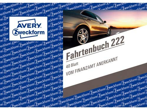 Avery Zweckform Fahrtenbuch PKW 222, weiß DINA6 quer 40Blatt