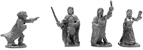 IRON WIND METALS 4 Piece Half Elves Set - 100% Lead-Free Pewter - Classic Fantasy Miniatures for 28mm Table Top Games - Made in USA - RAL Partha Miniatures