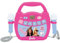 Lexibook, Mattel Barbie, Reproductor Digital de Karaoke portátil para niños, Micrófonos, Efectos de luz, Bluetooth, Funciones de grabación y Cambio de Voz, Rosa, Color (MP320BBZ)