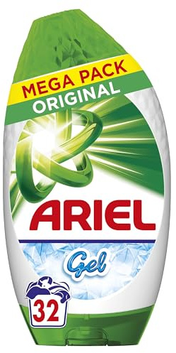 Ariel Washing Liquid Laundry Detergent Gel, 32 Washes, Original, Brrrilliant Stain & Odour Removal From As Low As 15˚C