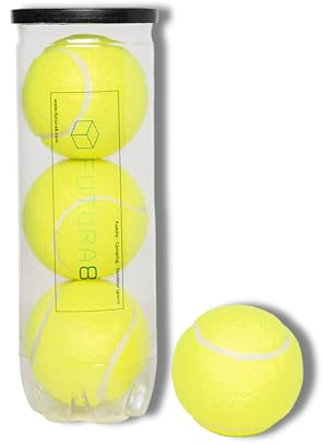 FUTURA8 Professional Paddle Balls, Tennis Balls - Padel Balls - 3 Tubes of 3 Units - for All Weather Even in Rain. Padel Training