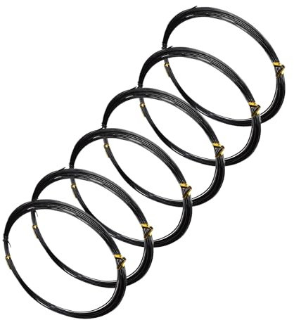 eupdd 6 Rollos Alambre Bonsai: 1mm Alambre para Bonsai, 10M Alambre Aluminio Anodizado, Alambres para dar Forma al Bonsai, Alambre de Entrenamiento Cable Bonsái, Alambre de Aluminio para Plantas