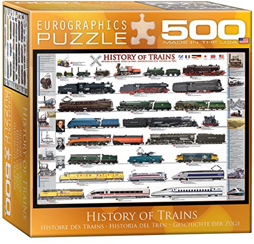 EuroGraphics History of Trains Puzzle, 500-Piece