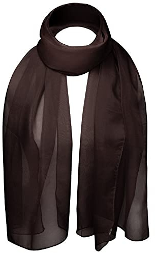 Basic Sense Silky Chiffon Scarf for Women, Sheer Head Scarf Neck Wrap | 48 x 160cm (19 x 63in) sheer plain scarves for ladies. Soft silk feel, light drape. Neck scarf or hair wrap
