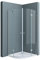 doporro Duschkabine 100x100 viertelkreis Dusche Duschabtrennung inkl. flache-Duschwanne ESG-Sicherheitsglas Klarglas Easy-Clean-Beschichtung Ravenna02K
