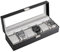 ProCase Uhrenbox mit 6 Fächern, Uhrenkasten mit Glasdeckel, Uhrenkoffer mit Uhrenkissen, Uhrenaufbewahrung, Premium-Uhrenschatulle, PU-Leder Uhrenkasten, Watch Box für Herren - 6 Fächer, Schwarz