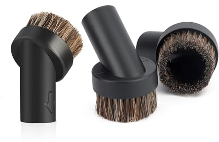 YSBCNK 3 Pcs Henry Brush Head, Henry Brush Head, Horse Hair Round Brush, Brushes For Henry Hoover Attachments, 32mm Universal Replacement Round Horse Hair Dusting Suction Brush Head Accessories Tool