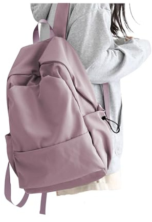 HYC00 Schulrucksack Teenager Mädchen Schultasche,Schulranzen Rucksack Mädchen Teenager Schule College-Rucksack Damen Backpack Casual Daypack Laptop Rucksack 14 zoll Damen Tagesrucksack,Lila
