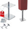 SOTECH 2er Set Pfostenträger 160 x 160 x 250 mm Gewinde M24 Stahl feuerverzinkt Holzpfostenträger höhenverstellbar Stützfuß zum aufschrauben Witterungsbeständig