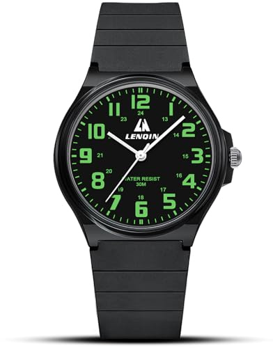 LN LENQIN Mens Watches Analog Quartz Watches for Men 30M Waterproof Fashion Man Designer Wrist Watch Silicone Band