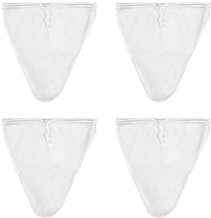 4 Pezzi Sacchetto Filtro per Latte Di Mandorle, Sacchetto Latte di Noci 30x30cm Riutilizzabili in Nylon Alimentare a Maglia Fine Filtrante per Latte di Mandorla Soia Noci Caffè Tè Frutta Verdura