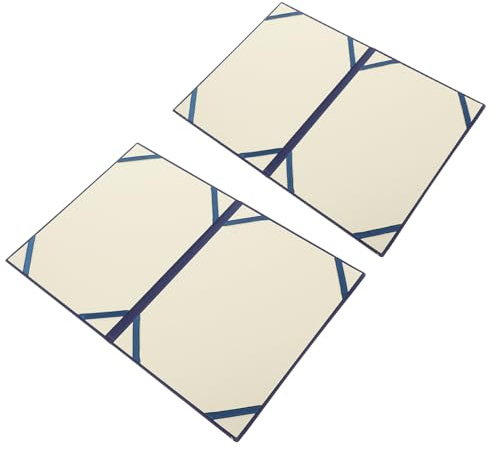DIYEAH Portadocumentos para Certificados Tamaño A4 Azul Doble Cara Ranuras en Esquinas, Carpeta para Diplomas y Premios, Interior 15×21 Cm, 2 Unidades para Organización y Presentación