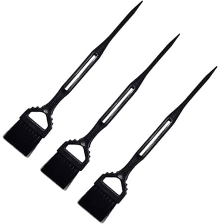 GALPADA 3 Pezzi Spazzole per Tintura Chioma in Pp Nero, Applicatore per Colorare e Trattamento Olio Set Colore Casuale per Uso Professionale e Domestico