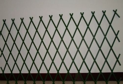 2 x Green Expanding Plastic Garden Trellis 150 x 40cm 1.5m New PVC Trellis