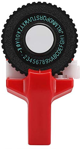Étiqueteuse manuelle de ruban de gaufrage 3D 9 mm, mini fabricant manuel de rubans décoratifs couleur ABS 3D, fabricant de rubans d'étanchéité, indexation, imprimante d'étiquettes portable(Rouge)