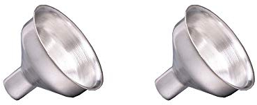 Lot de 2 petites flasques et entonnoirs en acier inoxydable pour transférer des liquides (argent) - Design pratique et durable